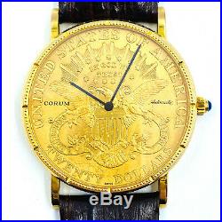 Corum Automatic 1894 U. S. $20 Liberty head gold coin 18K wristwatch, 35mm, box