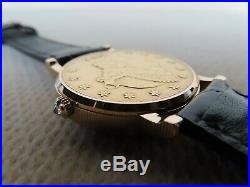 Corum Heritage $20 Double Eagle Automatic Coin Watch 18K & 22K Solid Yellow Gold