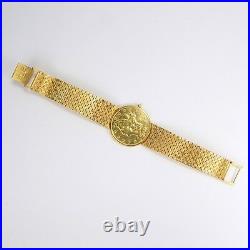 Corum Heritage Coin 1877 $20 Gold Liberty Quartz 18 kt Bracelet Watch #A3892