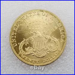 Custom 1885 Liberty Morgan Coin Twenty Dollars-USA 14k Yellow Gold Plated