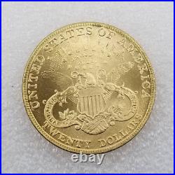 Custom 1885 Liberty Morgan Gold Coin Twenty Dollars-USA 14k Yellow Gold Plated
