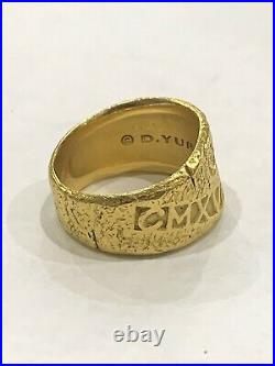 DAVID YURMAN DY 22K Yellow Gold Shipwreck Coin Ring 24 Grams Size 11 CMXVI