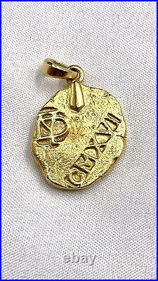 David Yurman Shipwreck Coin Amulet 23 mm. Gold 22k