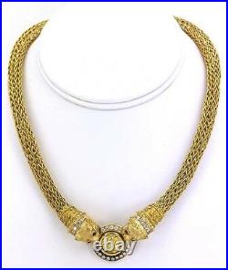 Designer Zolotos 18k Yellow Gold, Diamonds & Coin Ladies Dress Cocktail Necklace