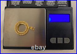 Diamond Cut Coin Bezel 14K Yellow Gold Screw Top 1/20 Gold Panda 13.9mm Lot A