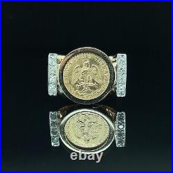 Dos Pesos Gold Coin Ring in 14kt Yellow Gold
