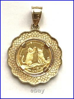 Elizabeth Coin Pendant 2007and Set in 14K Yellow Gold