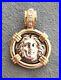 Estate_18k_Yellow_Gold_Diamond_Bezel_Julius_Caesar_Silver_Coin_Pendant_8_9_Gram_01_lxj