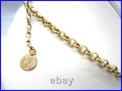 Estate Milor Coin Stunning 14k Yellow Gold 6.2 Gram 16.25 Inch Chain Necklace