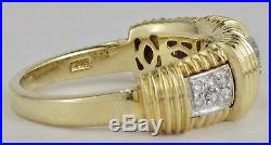 Estate Roberto Coin 18K Yellow Gold Appassionata Diamond Ring Band Size 6 1/2