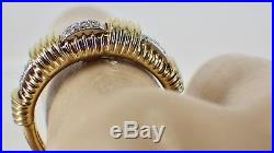 Estate Roberto Coin 18K Yellow Gold Appassionata Diamond Ring Band Size 6 1/2