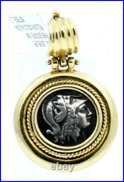 Fine estate 18k Yellow Gold Alexander The Great Coin Pendant Charm