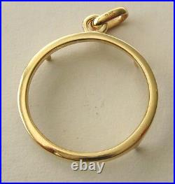 GENUINE SOLID 9K 9ct YELLOW GOLD FULL SOVEREIGN COIN HOLDER PENDANT