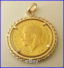 GENUINE SOLID 9K 9ct YELLOW GOLD FULL SOVEREIGN COIN HOLDER PENDANT