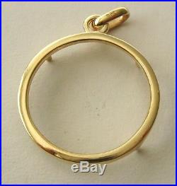 GENUINE SOLID 9K 9ct YELLOW GOLD HALF SOVEREIGN COIN HOLDER PENDANT