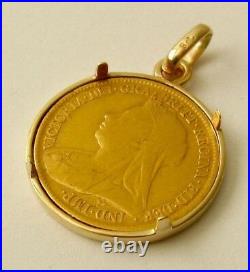 GENUINE SOLID 9K 9ct YELLOW GOLD HALF SOVEREIGN COIN HOLDER PENDANT