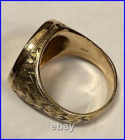 GOLD COIN RING USA $5.00Gold Quarter Indian Coin Mounted in 14k Yellow Gold Ring