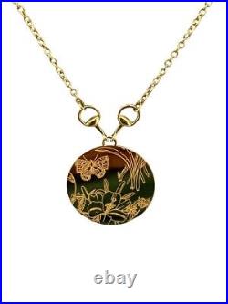 GUCCI Flora coin Necklace 18K Yellow Gold 750