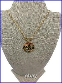GUCCI Flora coin Necklace 18K Yellow Gold 750
