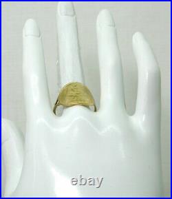 Gents / Ladies Edwardian 1905 Bent Half Sovereign Ring Size P. 1/2