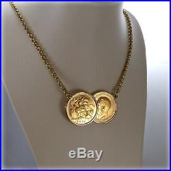 Genuine 1911/1982 Half-Sovereign Coins Necklet, Holly Willoughby style