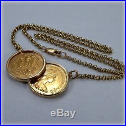Genuine 1911/1982 Half-Sovereign Coins Necklet, Holly Willoughby style