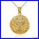 Gold_Celtic_Cross_Irish_Blessing_Textured_Coin_Medallion_Pendant_Necklace_01_pzo