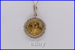 Gold Coin- $5 Liberty Pendant/ Necklace, 14K Yellow Gold, 8.1g, 46cm/ 18.1