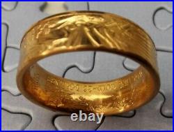 Gold Coin Ring, from 1/2 oz 22K gold eagle coin