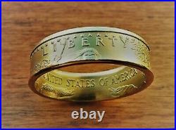 Gold Coin Ring, from 1/2 oz 22K gold eagle coin