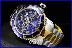 Invicta Men's 49mm Pro Diver Coin Edge Renegade Day Two Tone Blue Dial SS Watch