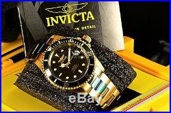 Invicta Men's Pro Diver Coin Edge 18k Gold Tone Automatic NH35A Black Dial Watch