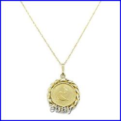 JEWELRY Coin Necklace Pendant 18K 24K Yellow Gold Used