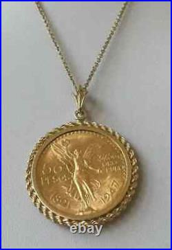 Krugerrand Coin Custom Fancy Wedding Women's Pendant 14K Yellow Gold Plated