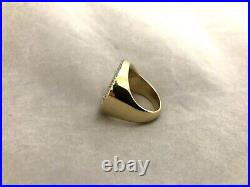 LIBERTY COIN 2.00 Ct Simulated Diamond Engagement Ring 14k Yellow Gold Finish