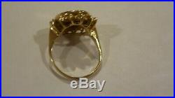 Ladies 14k $1 Us Gold Coin 50 Points Tw Diamond Coin Ring Sz 6 3/4