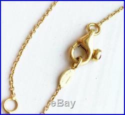 MINT! $1080 Roberto Coin 18K Yellow Gold 5 Station Diamond by the Yard Necklace