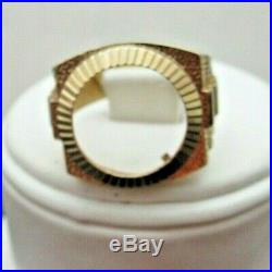 Men's 14k Yellow Gold ROLEX Coin Ring Setting