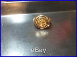 Mens Gold ring Pinky ring Coin Ring Alexander the Great unique rare