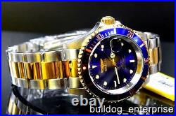 Mens Invicta Pro Diver Blue 23kt Gold Tone NH35A Automatic Coin Steel Watch New