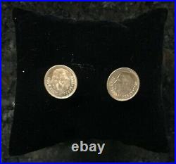 Mexico 1945 2 1/2 Peso 22k Gold Coin & 14k Pin Earring