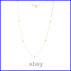 NIB! ROBERTO COIN 7 diamond by the inch station necklace 18K