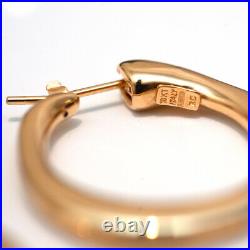 NWT Roberto Coin Oro Classic 18K Yellow Gold Hoop Earrings