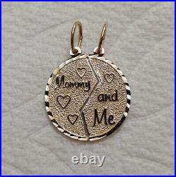 New 14k Yellow Gold Breakable Coin Mommy and Me Charm Pendant