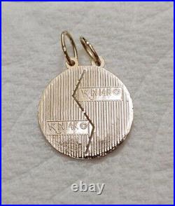 New 14k Yellow Gold Breakable Coin Mommy and Me Charm Pendant