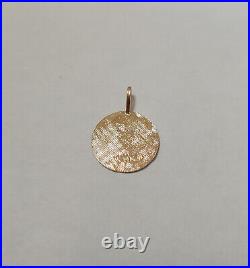 New 14k Yellow Gold Holy Confirmation Coin Charm Pendant