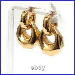 New ROBERTO COIN Oro Faceted Door Knocker 18K Yellow Gold Drop Earrings AS IS