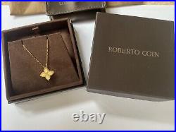 New Roberto Coin 18ct Yellow Gold Princess Pendant