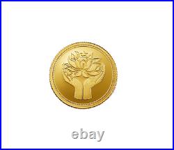 Pamp Lotus 1 gram Gold Coin By MMTC PAMP