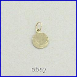 Pendant Only 14k Yellow Gold Angel Cherub Pendant Small Coin Tag Pendant